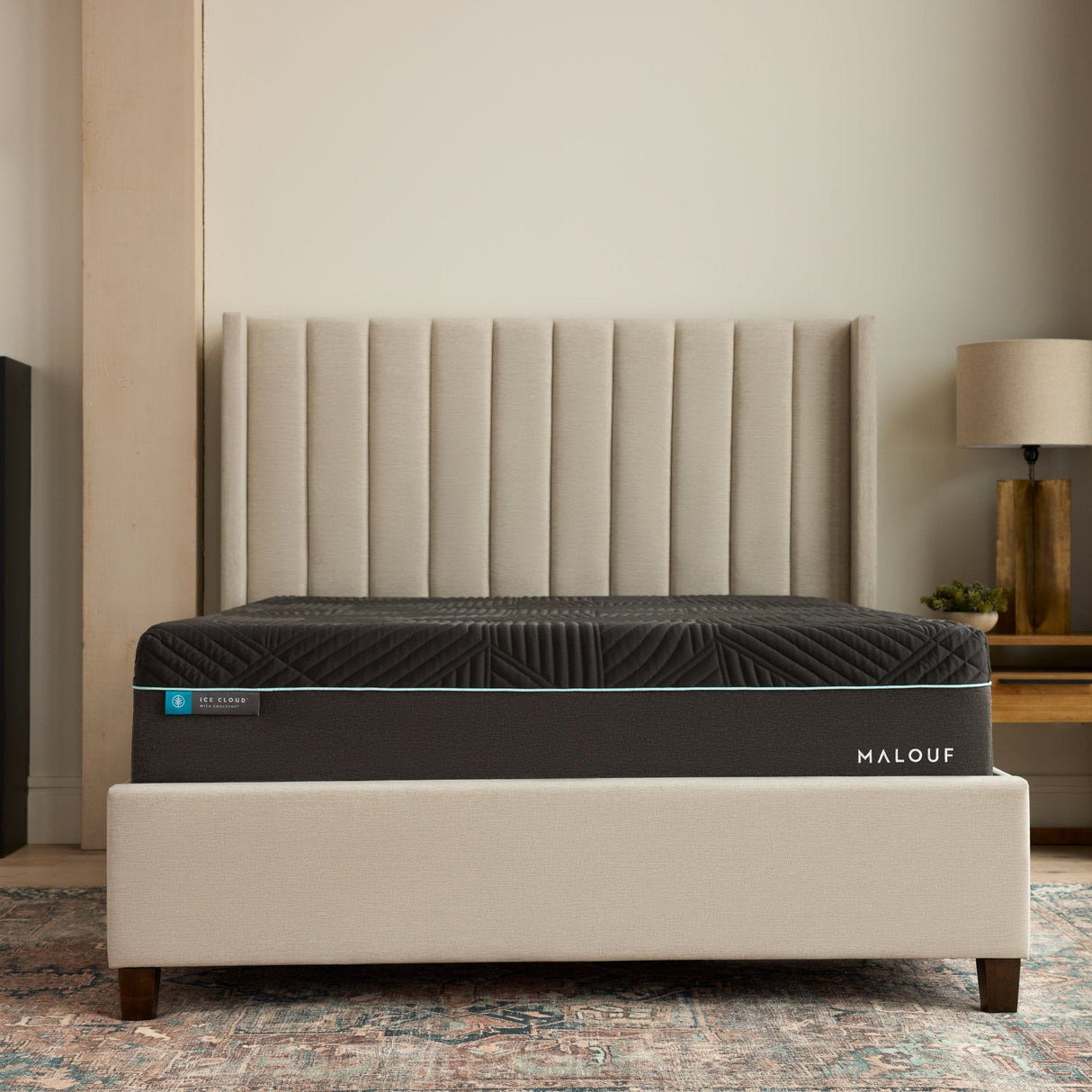Ice Cloud Cool Sync Gray Cal King Mattress by Malouf at Eve Furniture