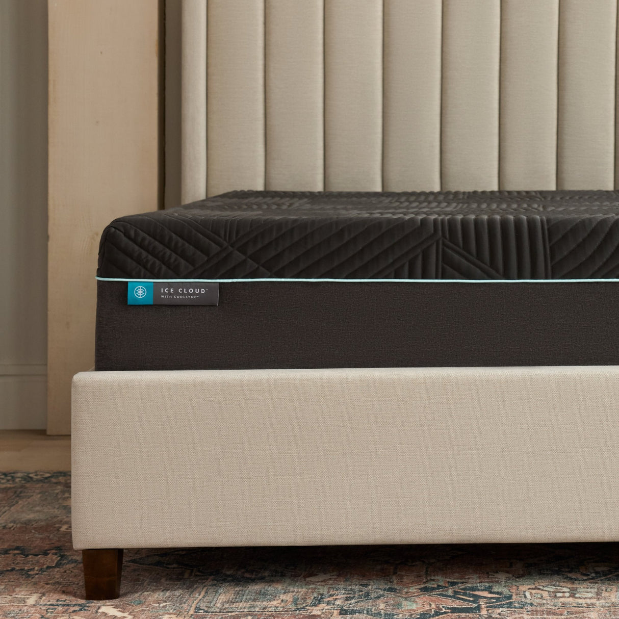 Ice Cloud Cool Sync Gray Queen Mattress by Malouf at Eve Furniture