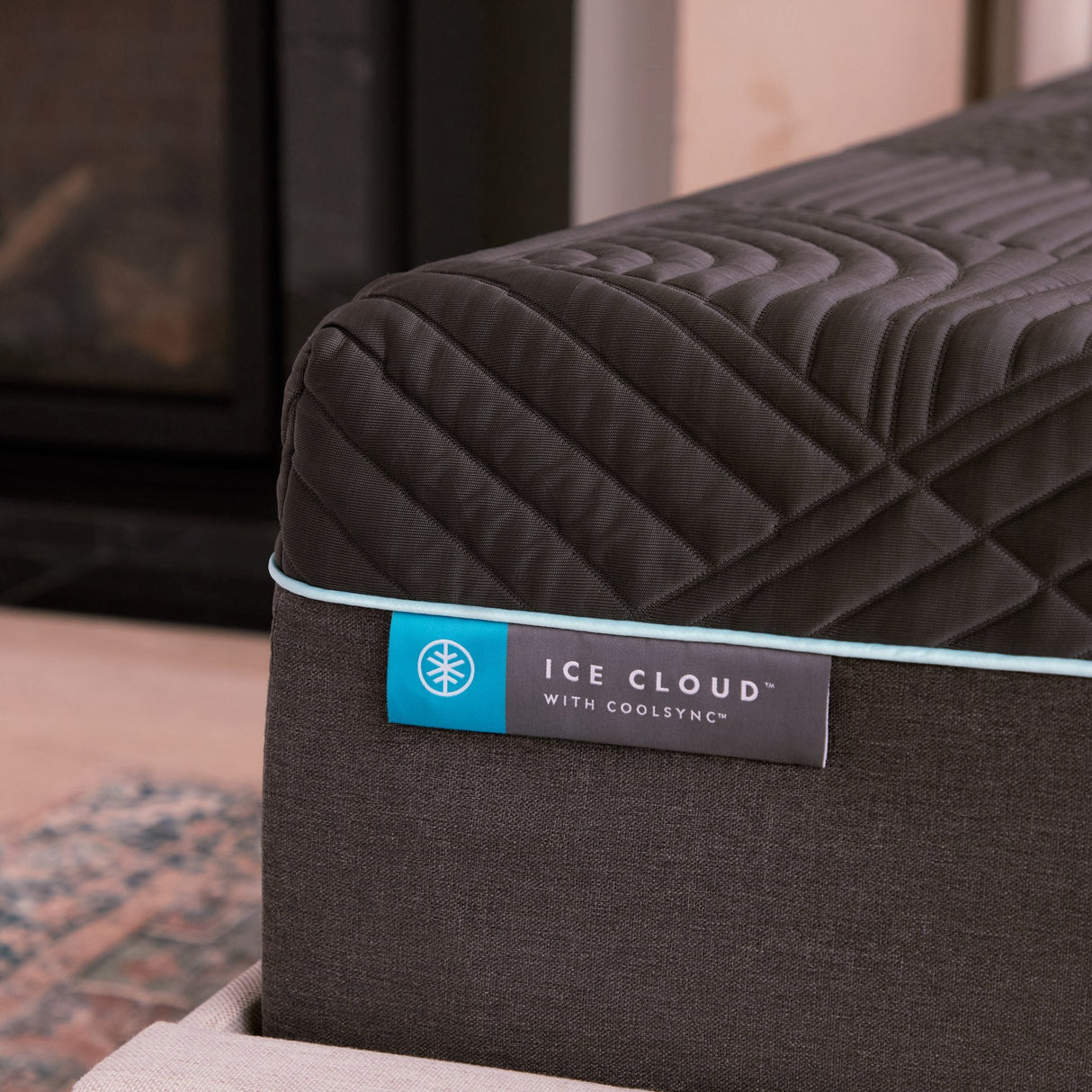 Ice Cloud Cool Sync Gray Twin XL Mattress by Malouf at Eve Furniture