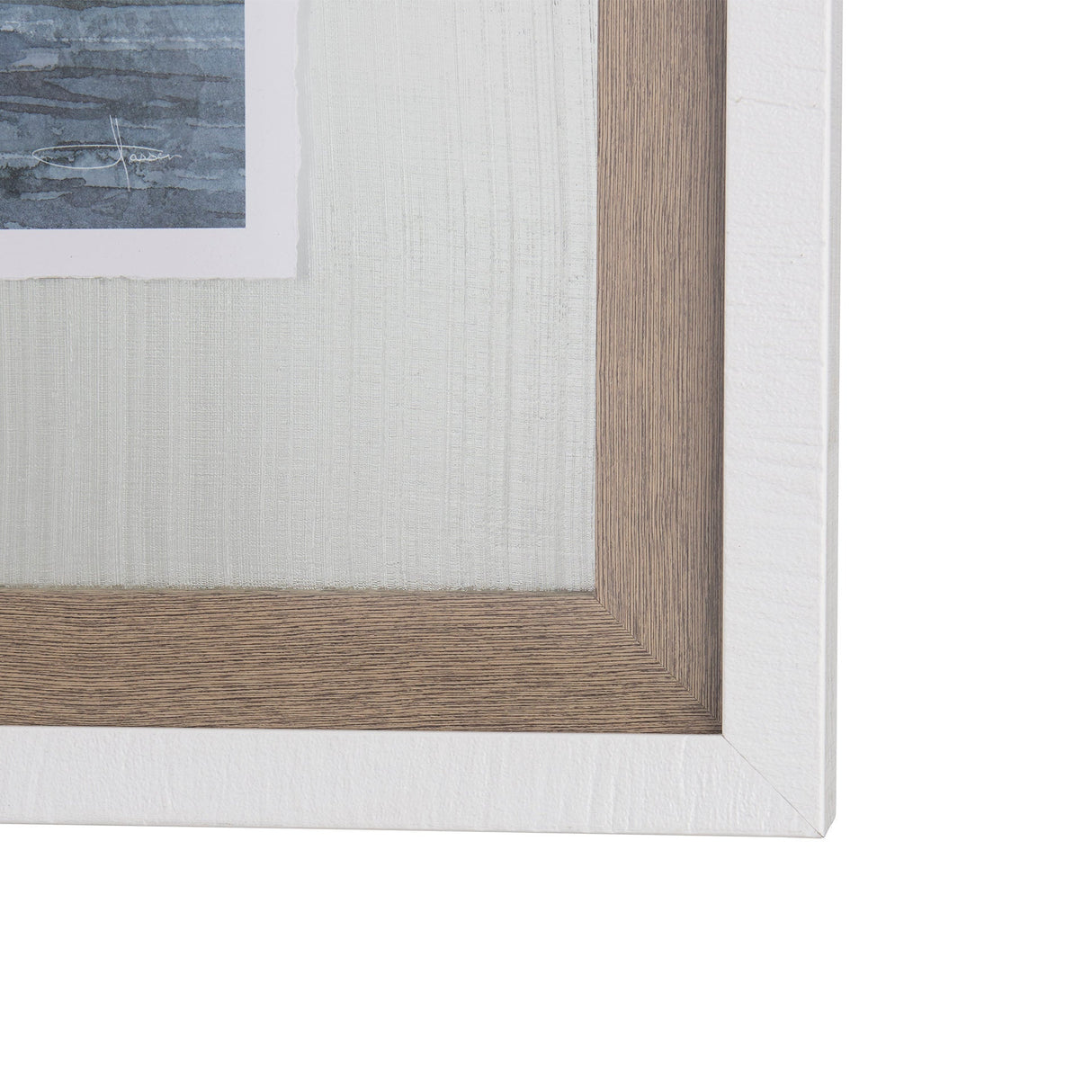 Icelandic Seascape by Jonathan Klassen Hand Embellished Textured Framed Art Print Matted under Glass by Mercana at Eve Furniture