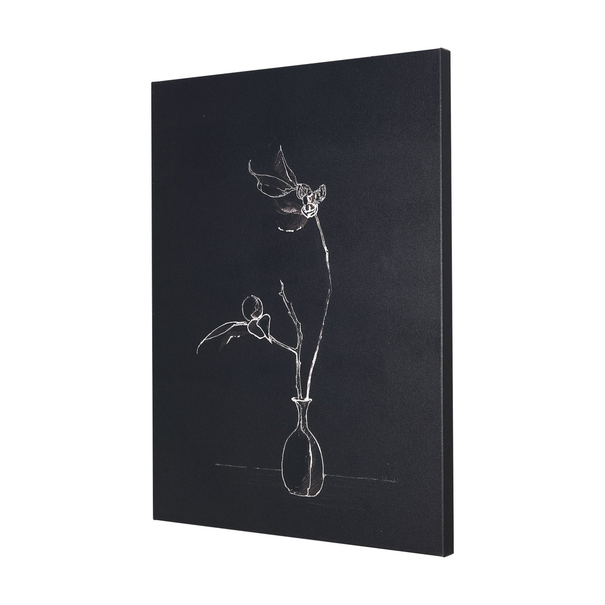 Ikebana Dark II by Mercana Studio a Hand Embellished Textured Canvas by Mercana at Eve Furniture