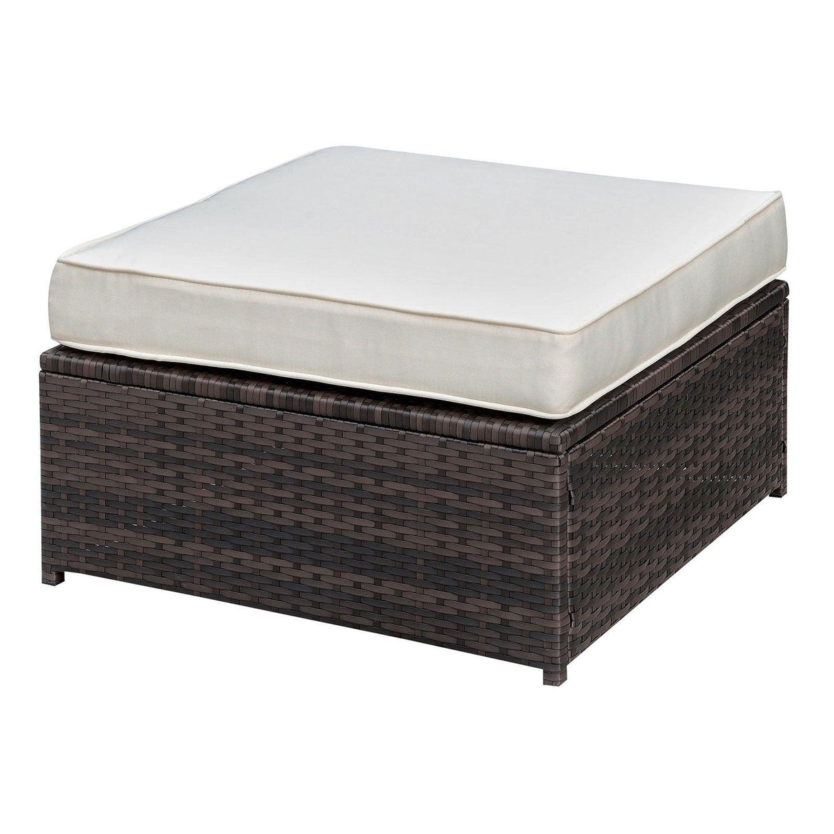 Ilona Brown/Beige Ottoman by Furniture of America at Eve Furniture