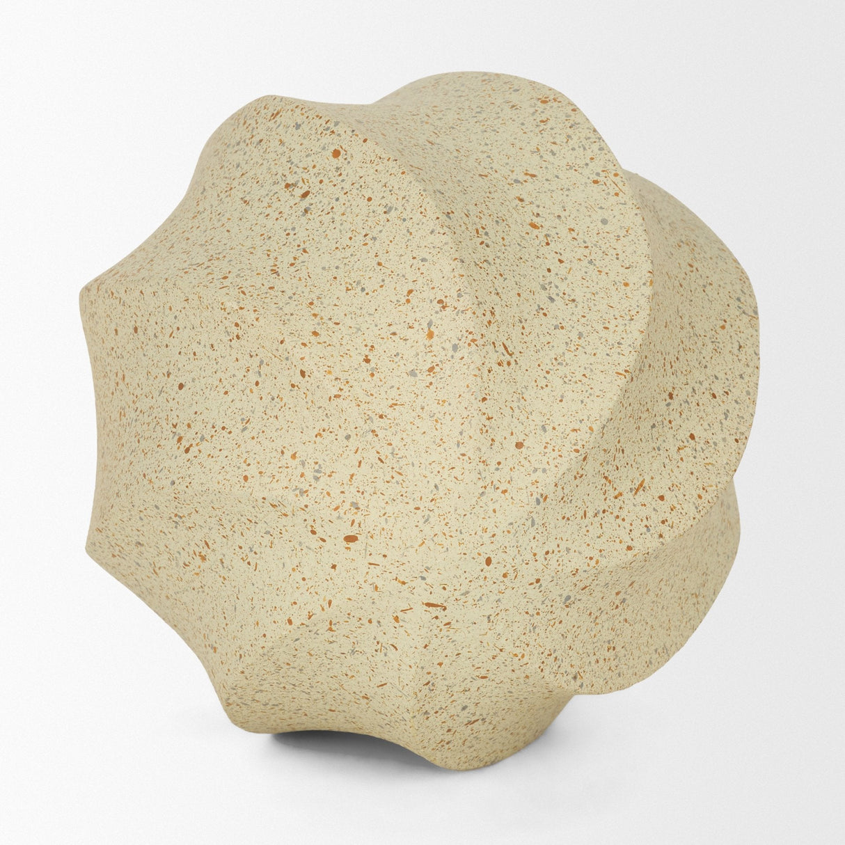 Imani Large Sculptural Textured Beige Metal Decorative Orb Object by Mercana at Eve Furniture