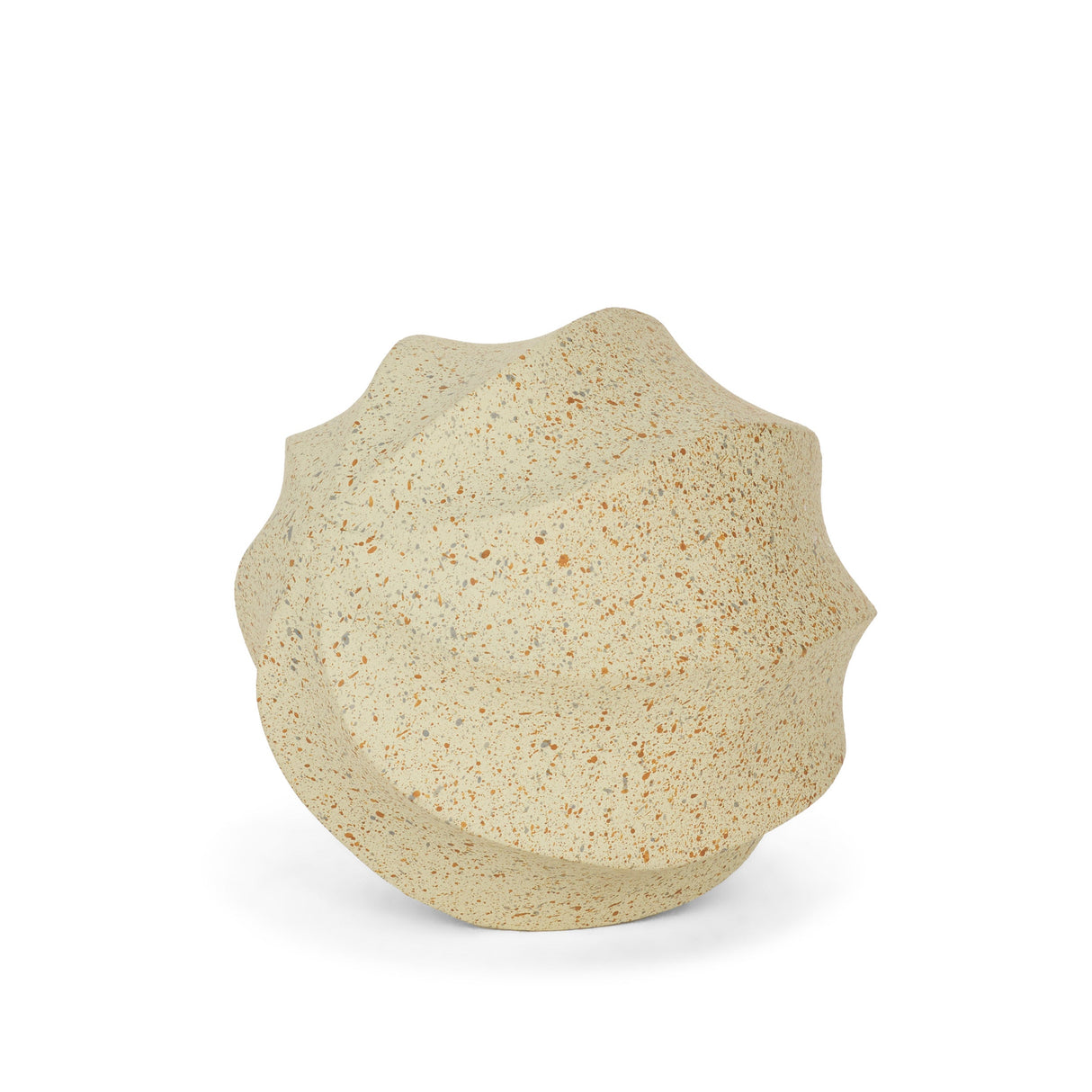 Imani Small Sculptural Textured Beige Metal Decorative Orb Object by Mercana at Eve Furniture