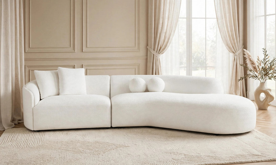 Mia Beige Fabric Sectional by Happy Homes at Eve Furniture