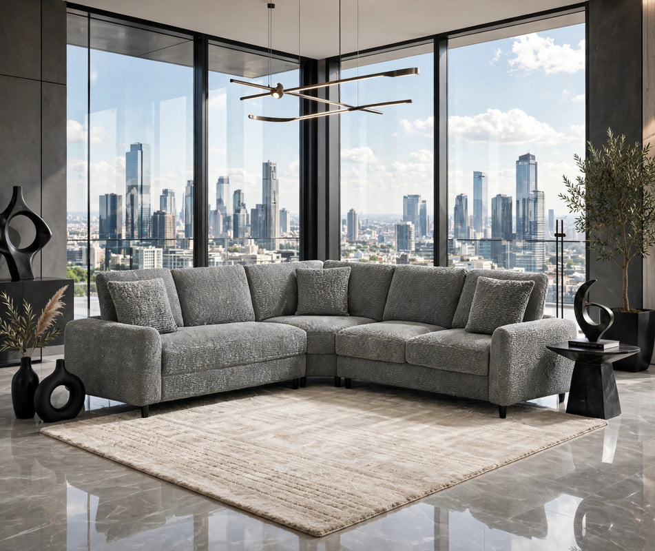Stella Gray Sectional by Happy Homes at Eve Furniture