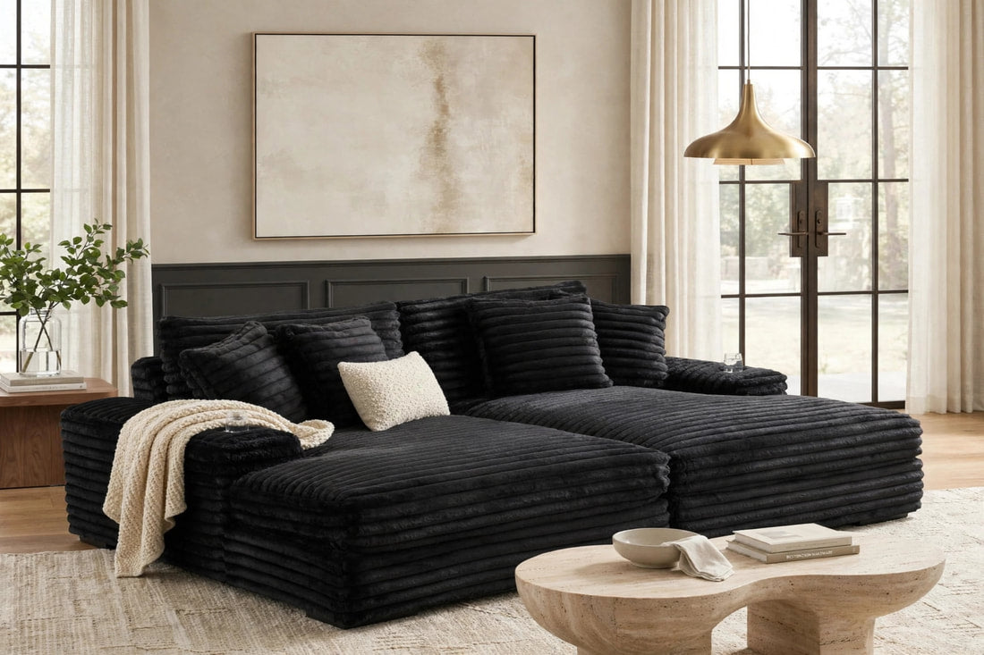 Vive Black Chaise Lounge by Happy Homes at Eve Furniture