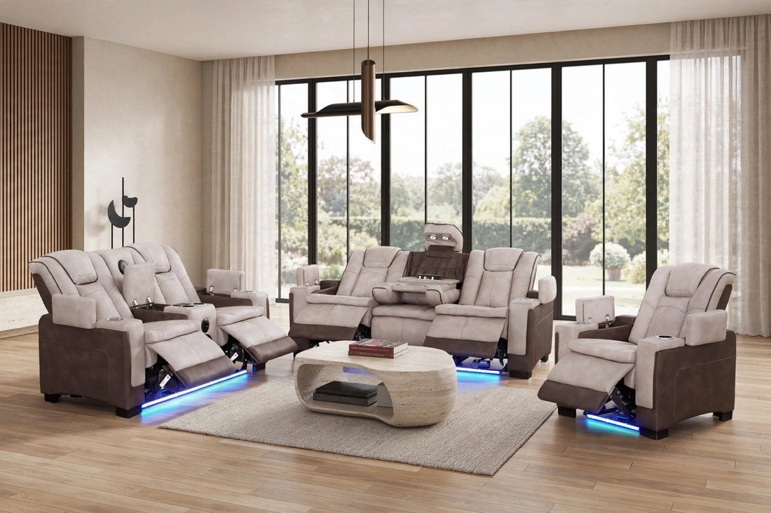 Rodeo 3-Piece Power Reclining Set by Happy Homes at Eve Furniture