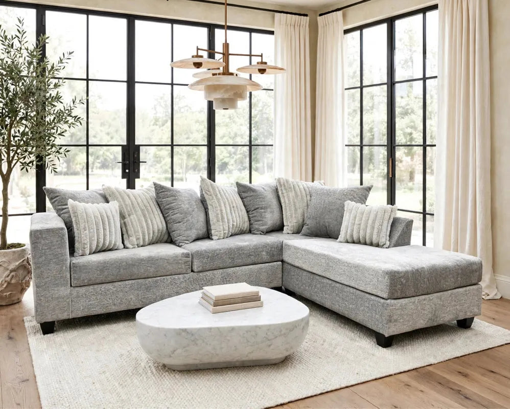 Bressilyn Gray Right Arm Facing (RAF) Sectional by Happy Homes at Eve Furniture