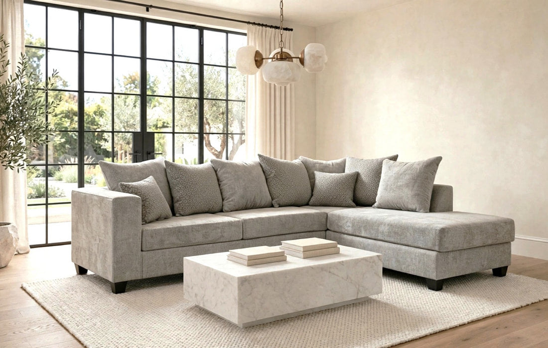 Hudson Gray Sectional by Happy Homes at Eve Furniture