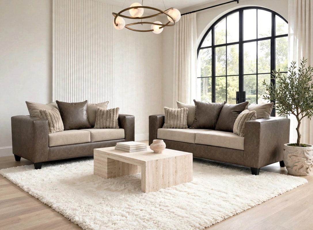 Monroe Latte Sofa & Loveseat