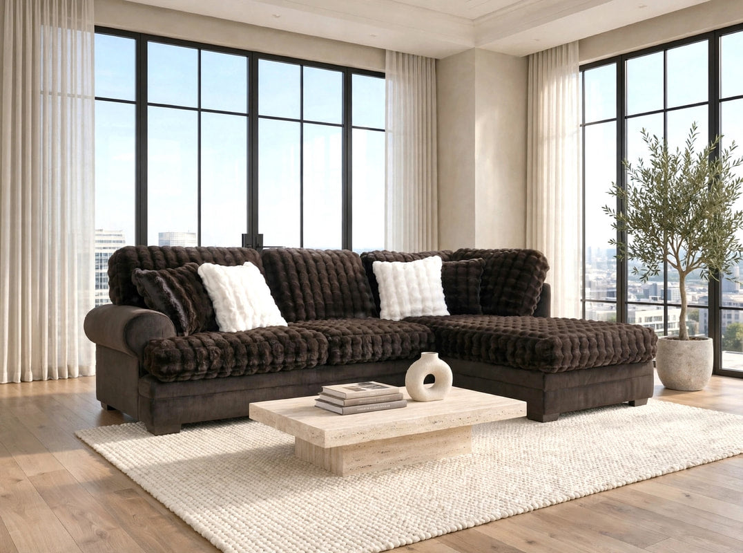 Kama Espresso RAF Sectional by Happy Homes at Eve Furniture