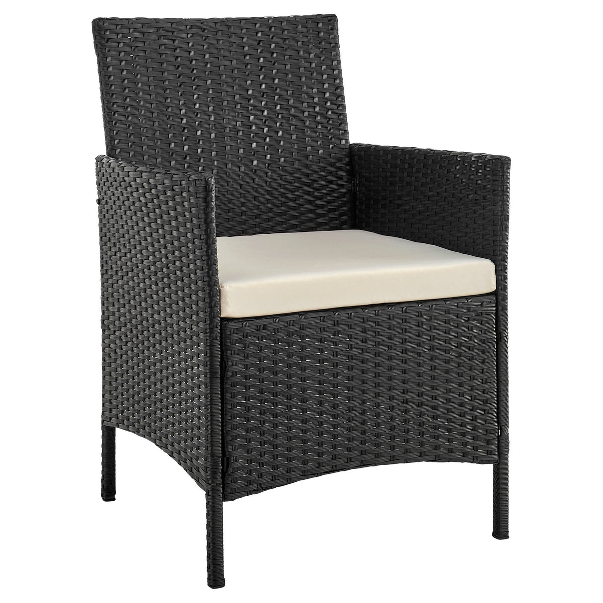 Imperia Patio 2-Person Seating Group with End Table with Cream Cushions by Manhattan Comfort at Eve Furniture