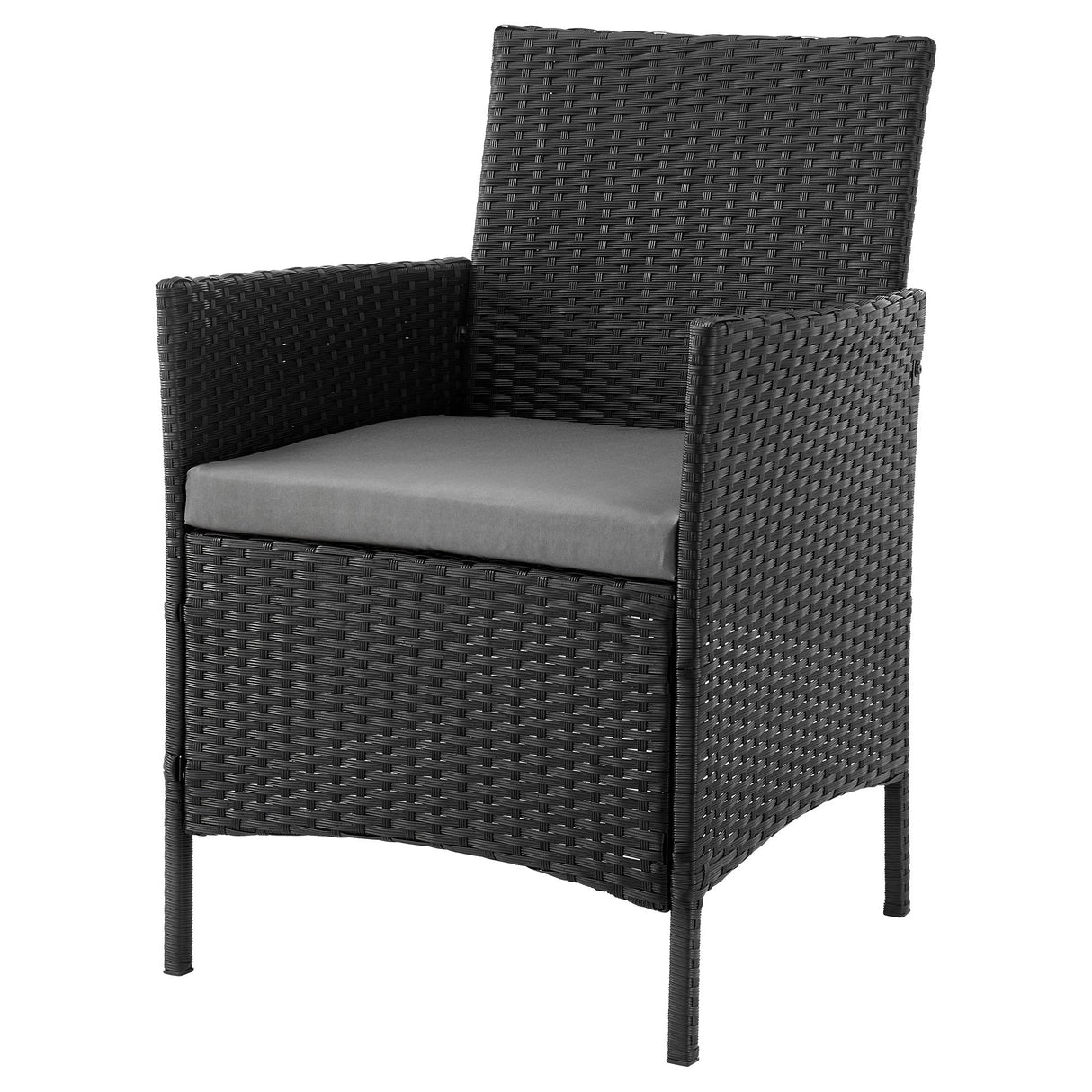 Imperia Patio 2-Person Seating Group with End Table with Grey Cushions by Manhattan Comfort at Eve Furniture