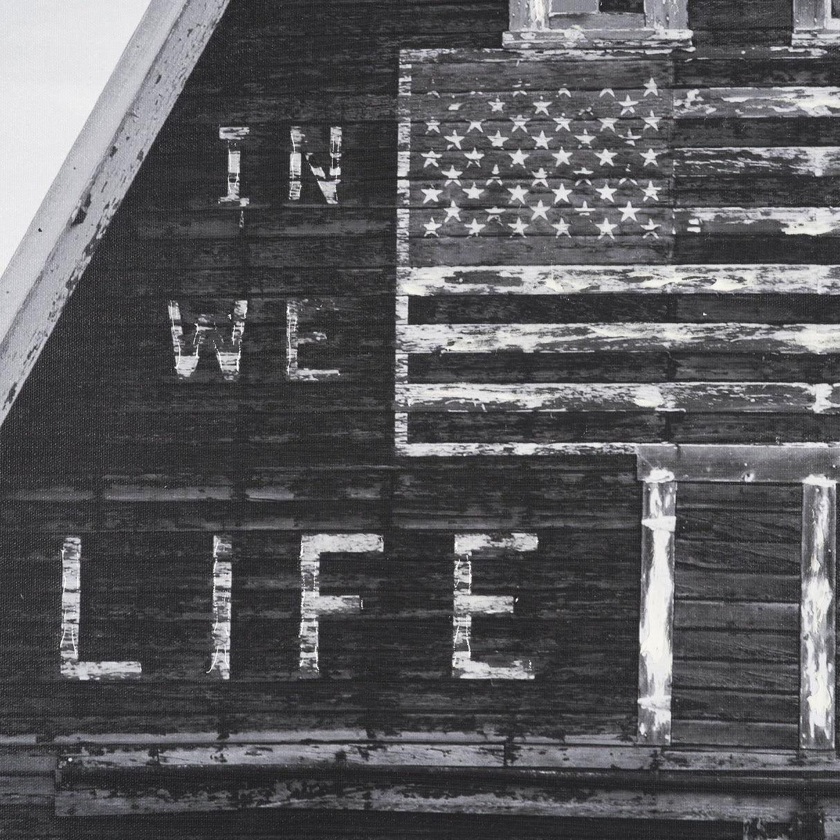 In God We Trust Barn by David Reams a Hand Embellished Textured Framed Canvas Photo Print by Mercana at Eve Furniture