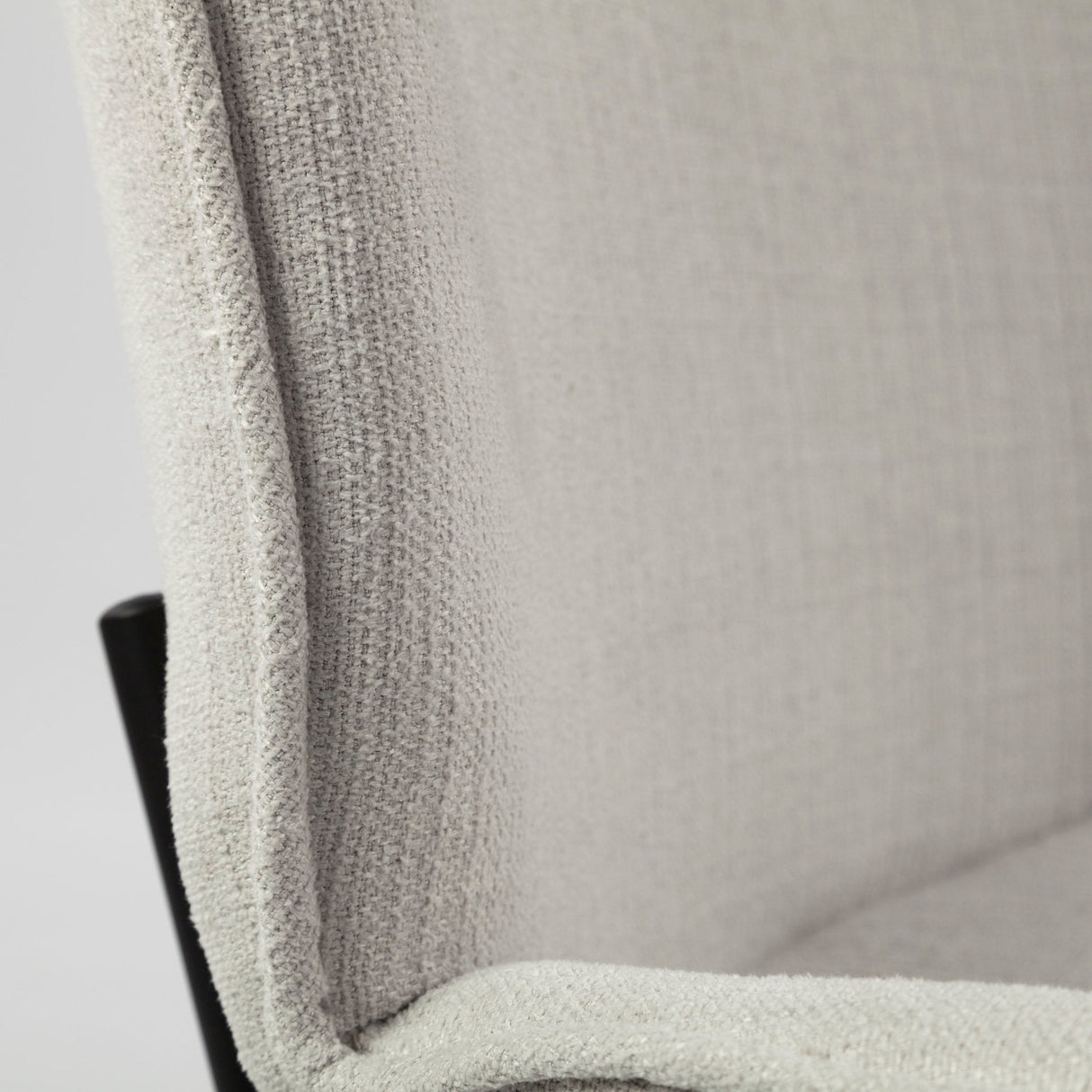 Inala White Fabric Seat Black Metal Frame Dining Chair, Set of 2 by Mercana at Eve Furniture