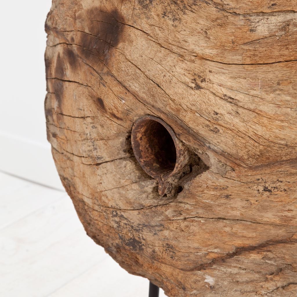 Incana 20L x 4W Natural Brown Reclaimed Wood Wheel Object by Mercana at Eve Furniture