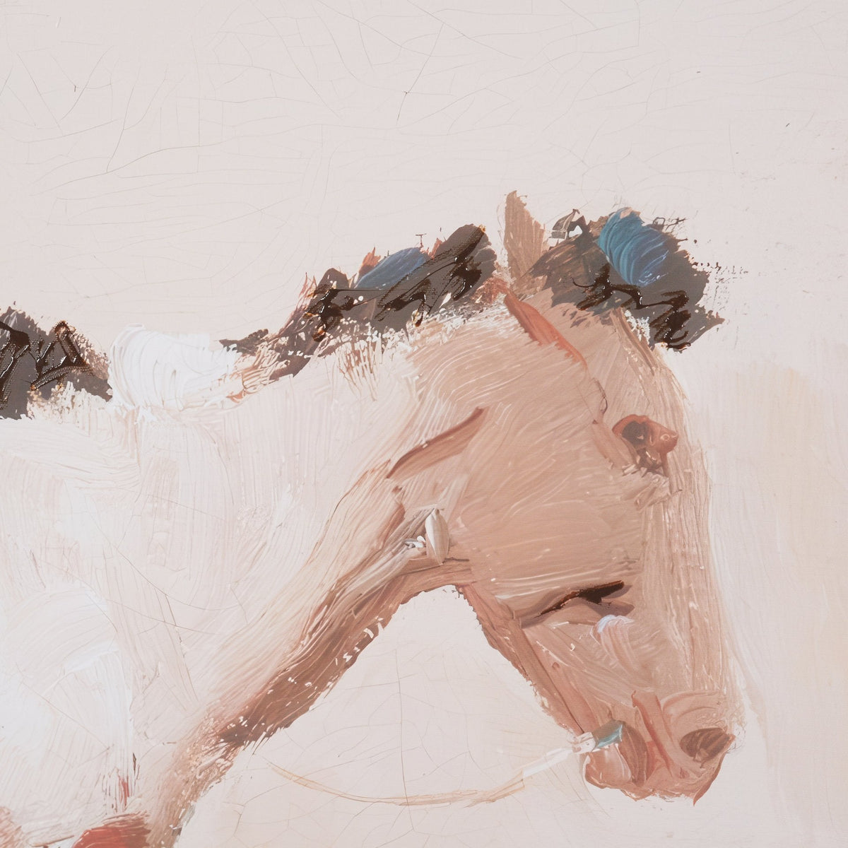 Indian Rider by LaVerne Nelson Black Hand-Embellished Textured Framed Canvas Artwork by Mercana at Eve Furniture
