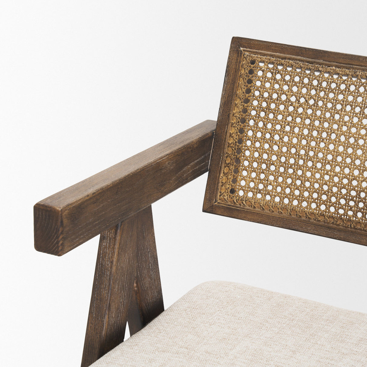 Indie Medium Brown Wood w/ Cane Bar Stool by Mercana at Eve Furniture