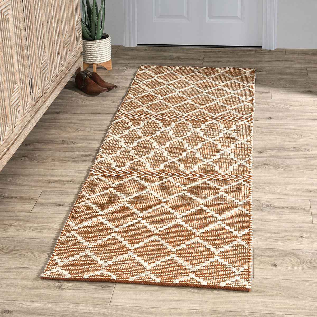 Indoor/Outdoor Sonora Terracotta/Ivory Rug by Classic Home at Eve Furniture