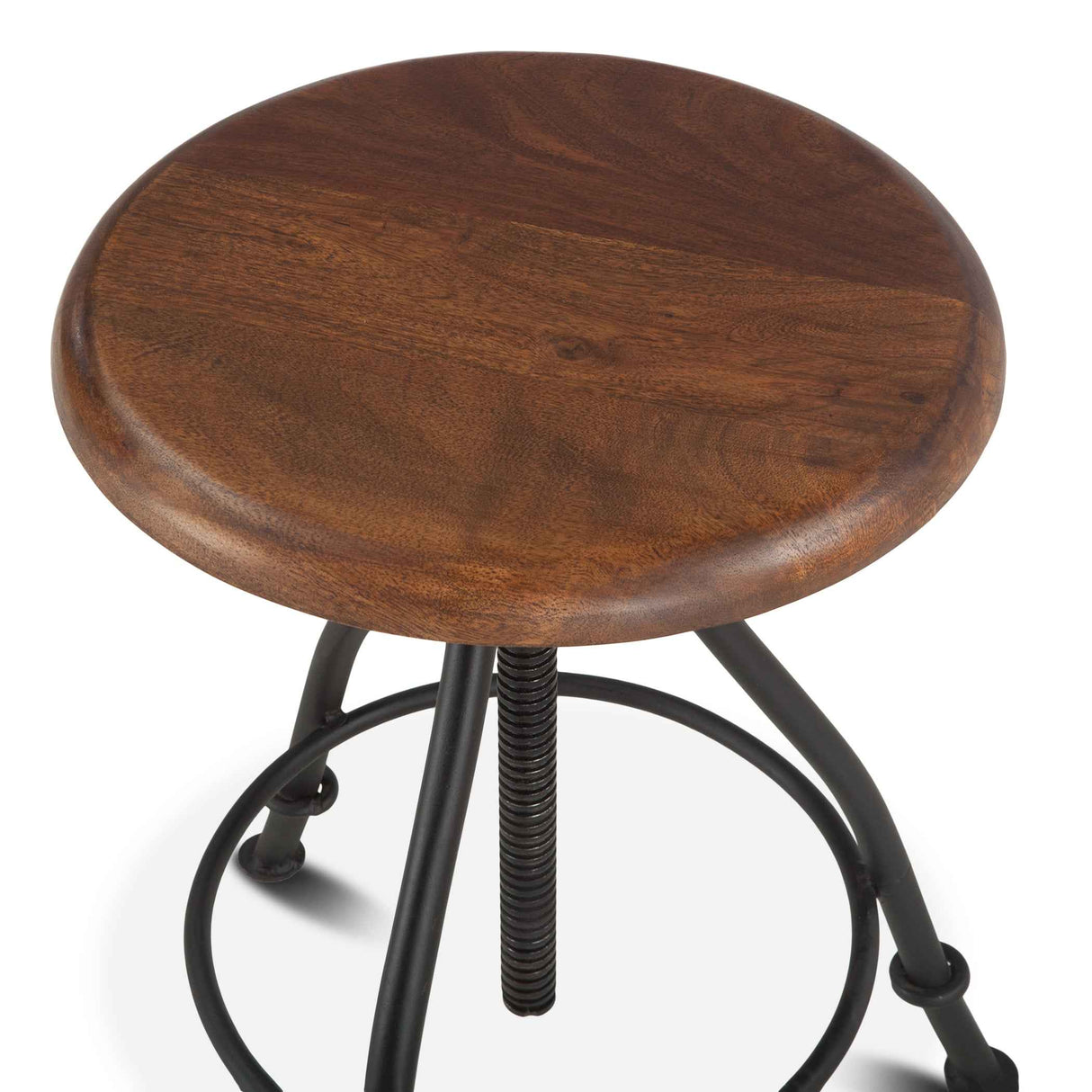 Industrial Loft 13" Adjustable Stool in Walnut by Home Trends & Design at Eve Furniture
