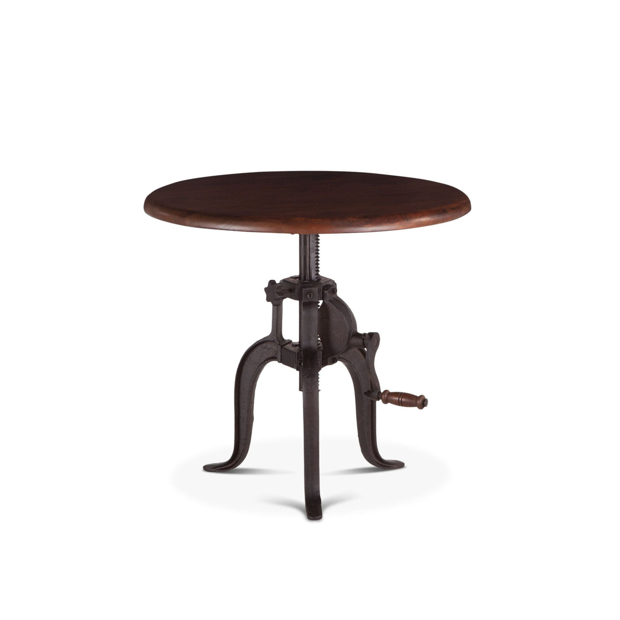 Industrial Loft 24" Adjustable Side Table in Walnut by Home Trends & Design at Eve Furniture