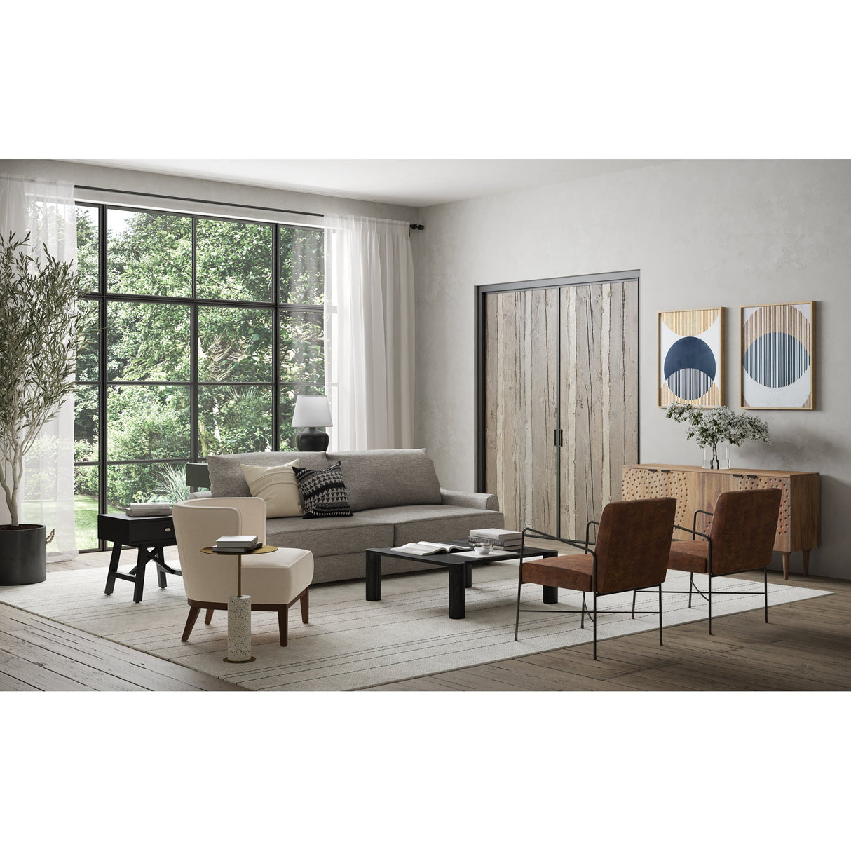Infinity Light Grey Sideboard by Moe's Home at Eve Furniture