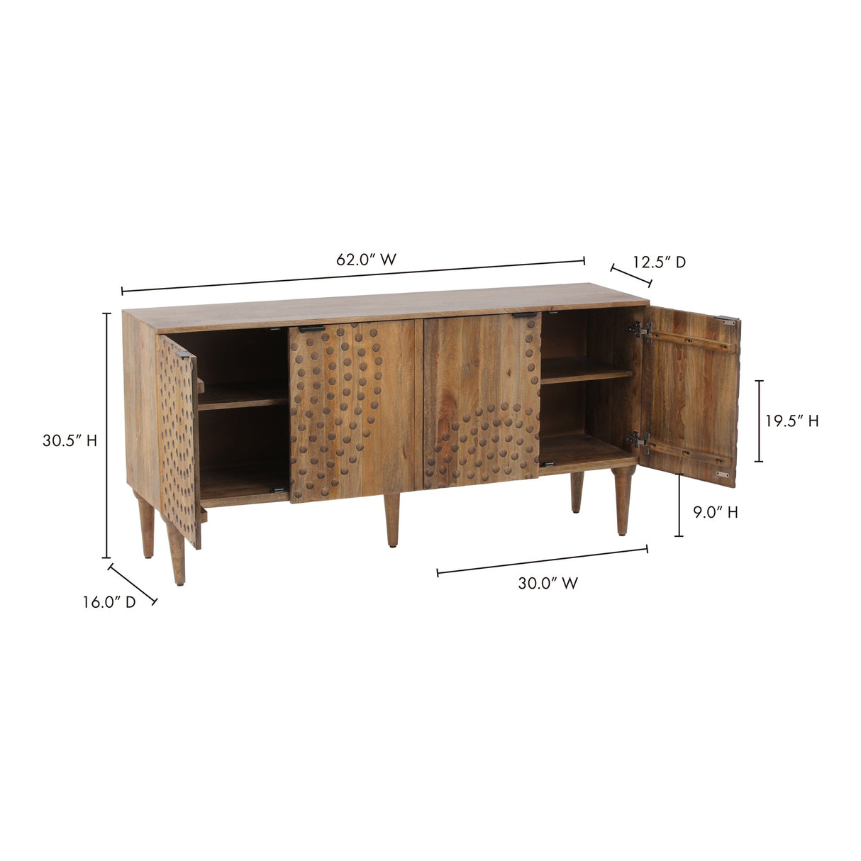 Infinity Light Grey Sideboard by Moe's Home at Eve Furniture