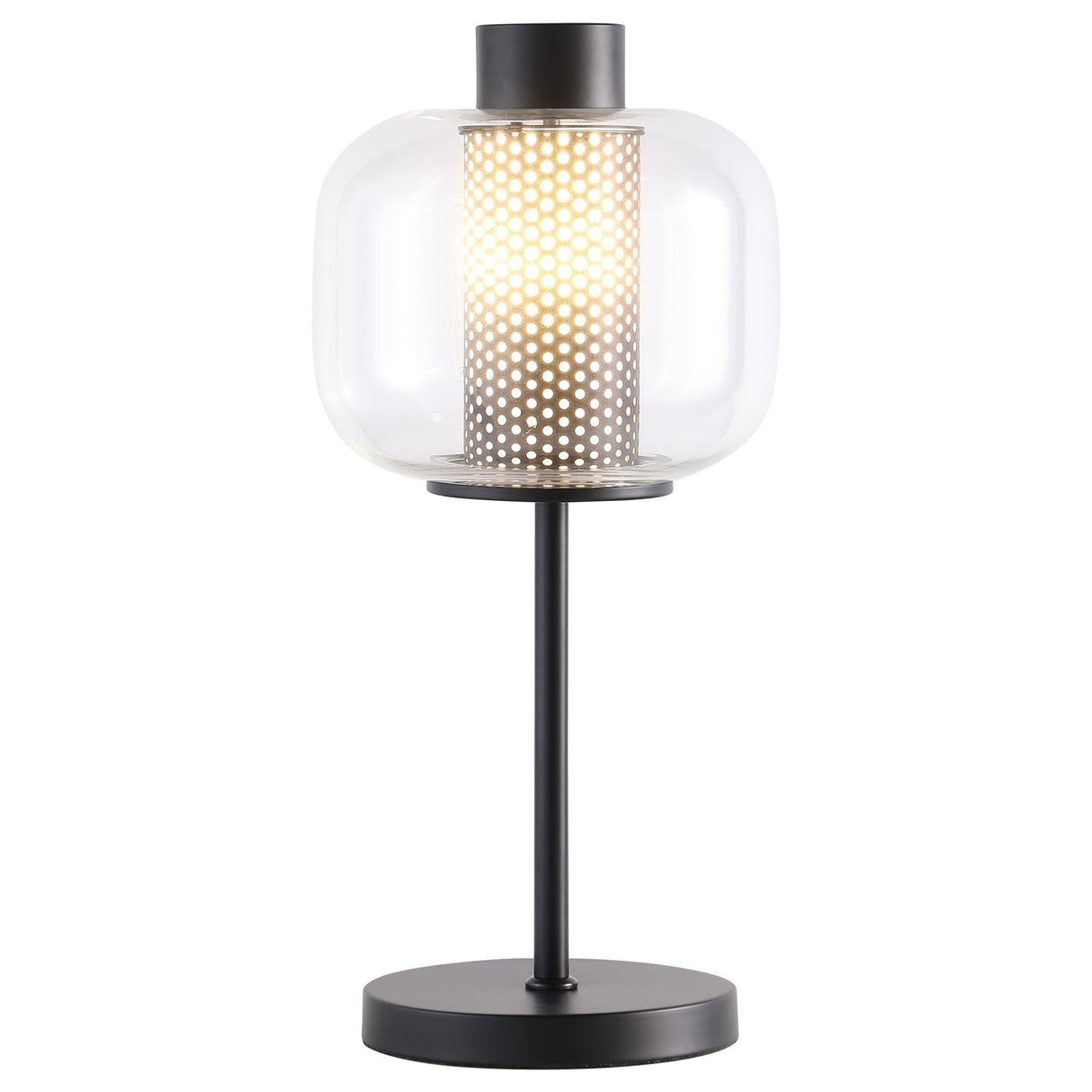Ingrid Black Glass Shade Bedside Table Lamp by Coaster at Eve Furniture