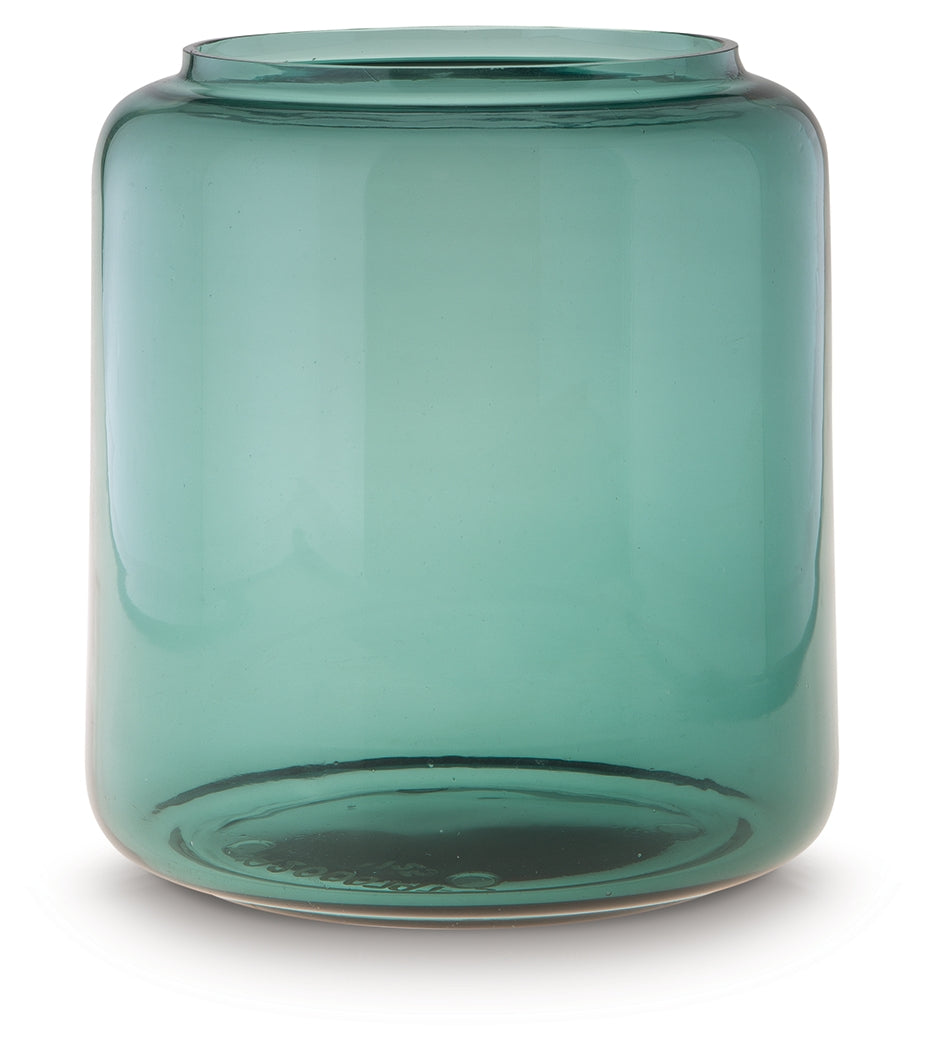 Inisland Teal Vase by ASHLEY FURNITURE at Eve Furniture
