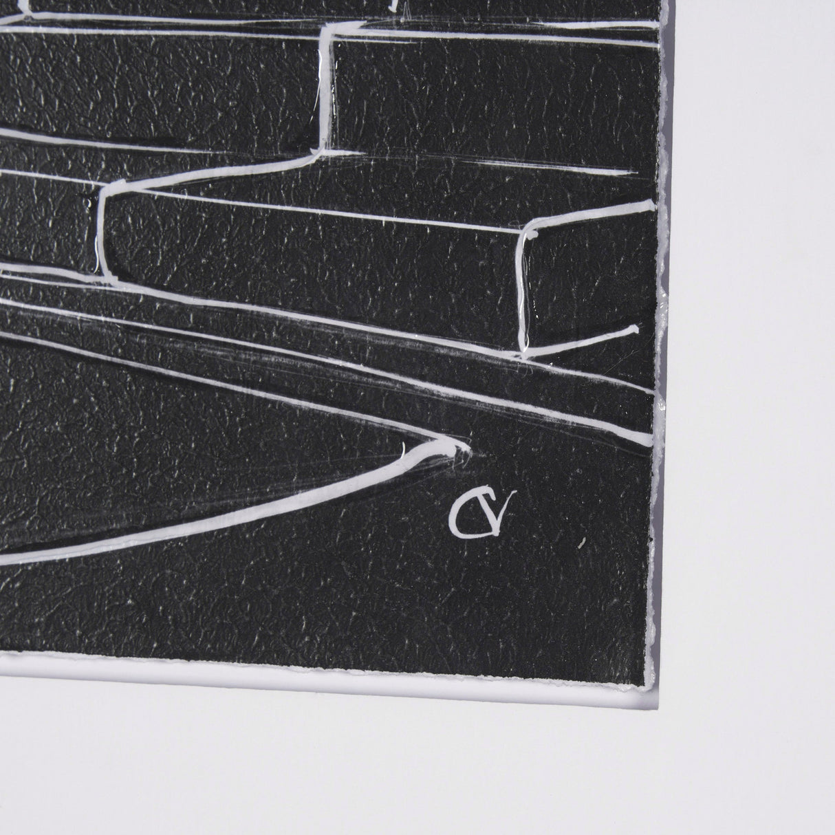 Interior Sketch I by Mercana Studio a Hand Embellished Framed Art Print Matted under Glass by Mercana at Eve Furniture