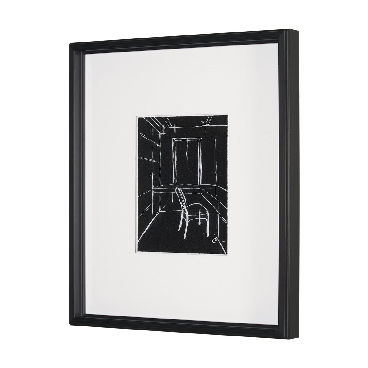 Interior Sketch II by Mercana Studio a Hand Embellished Framed Art Print Matted under Glass by Mercana at Eve Furniture