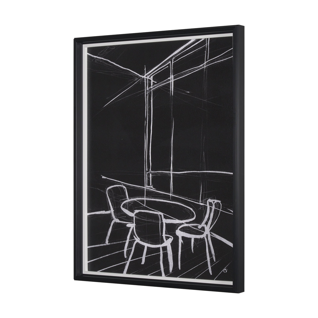 Interior Sketch VI by Mercana Studio a Hand Embellished Framed Art Print by Mercana at Eve Furniture
