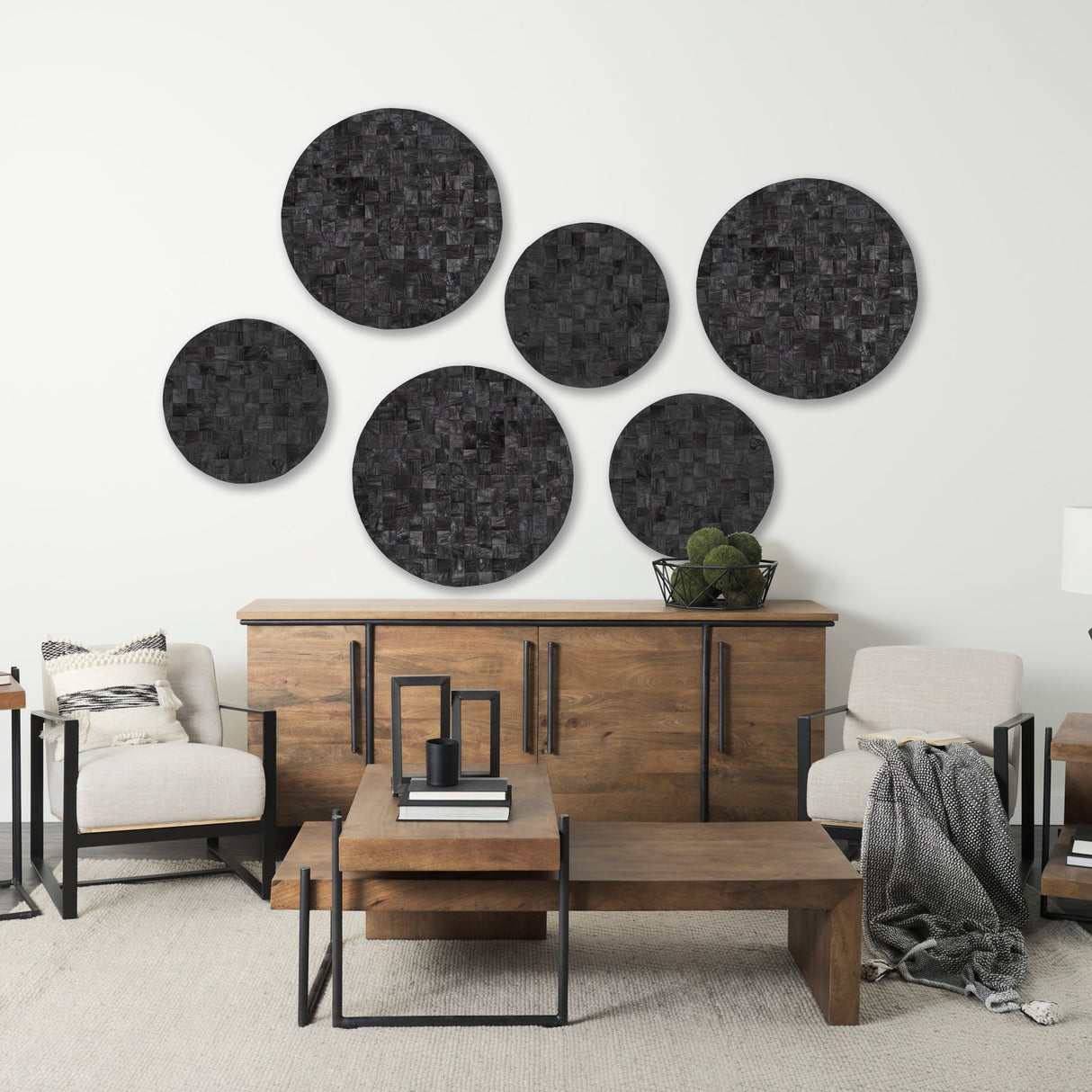 Into the Abyss I Dark Brown Wood Wall Decor by Mercana at Eve Furniture