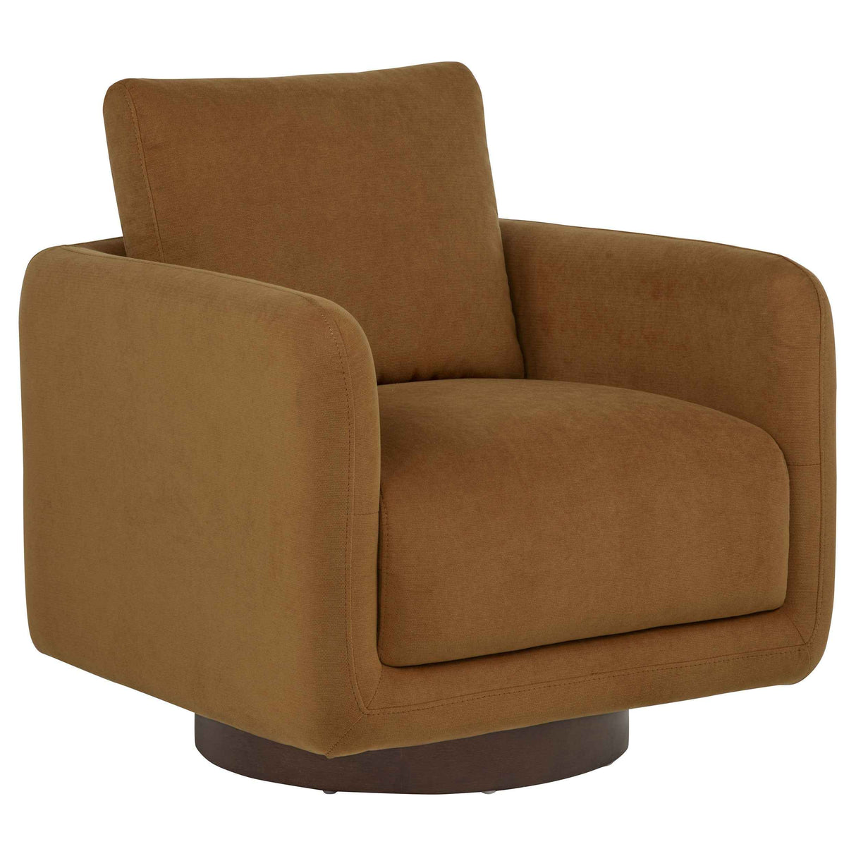 Iris Rust Fabric Upholstered Swivel Accent Chair by Coaster at Eve Furniture