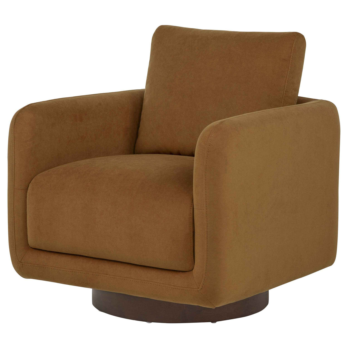 Iris Rust Fabric Upholstered Swivel Accent Chair by Coaster at Eve Furniture