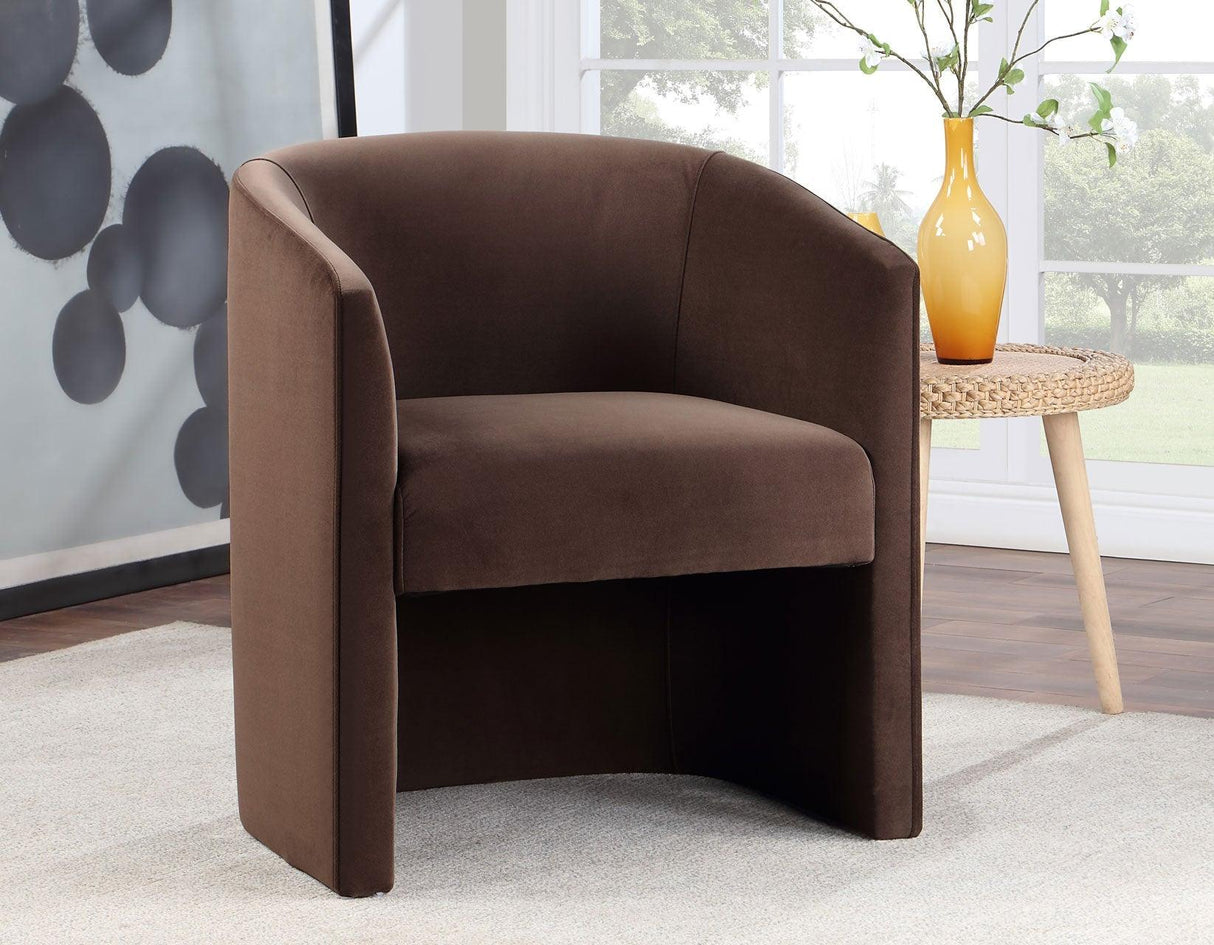 Iris Cocoa Upholstered Chair by Steve Silver at Eve Furniture
