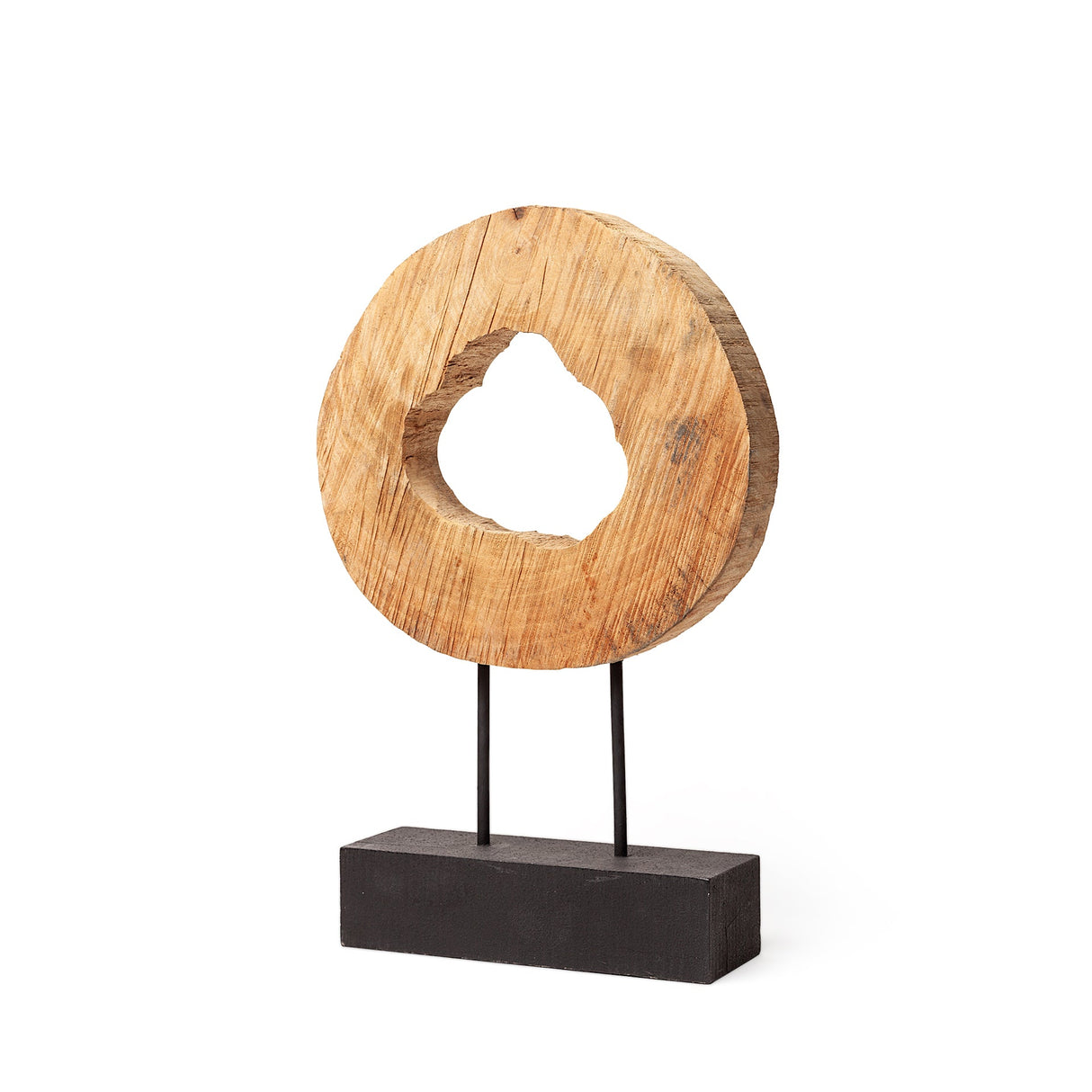Ironwood II (Small) Natural Wooden Circular Object by Mercana at Eve Furniture