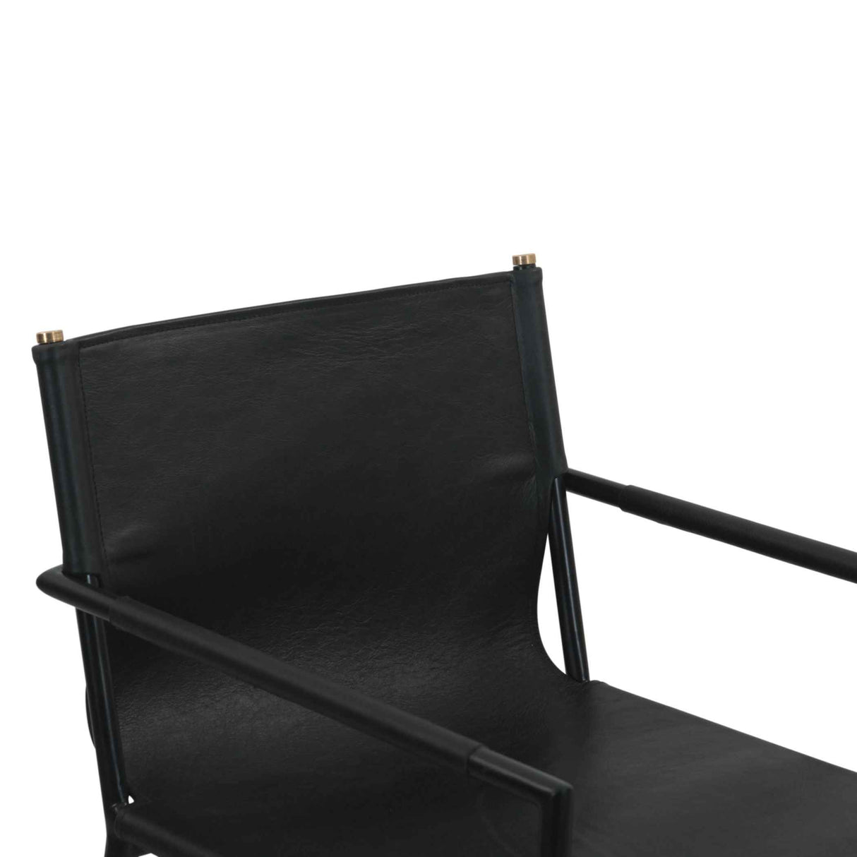 Irvine 20" Counter Armchair in Black Leather and Iron by Home Trends & Design at Eve Furniture