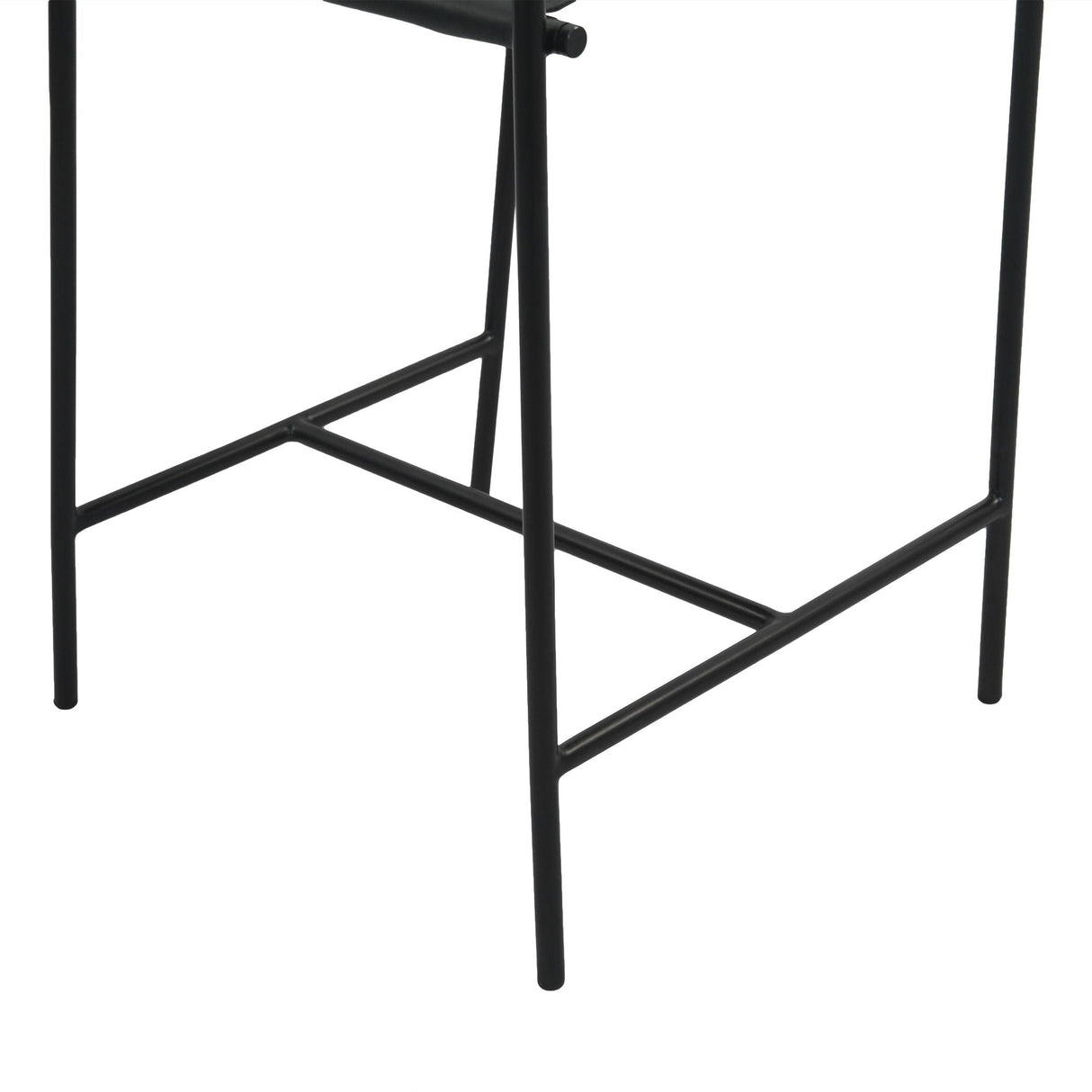 Irvine 20" Counter Armchair in Black Leather and Iron by Home Trends & Design at Eve Furniture