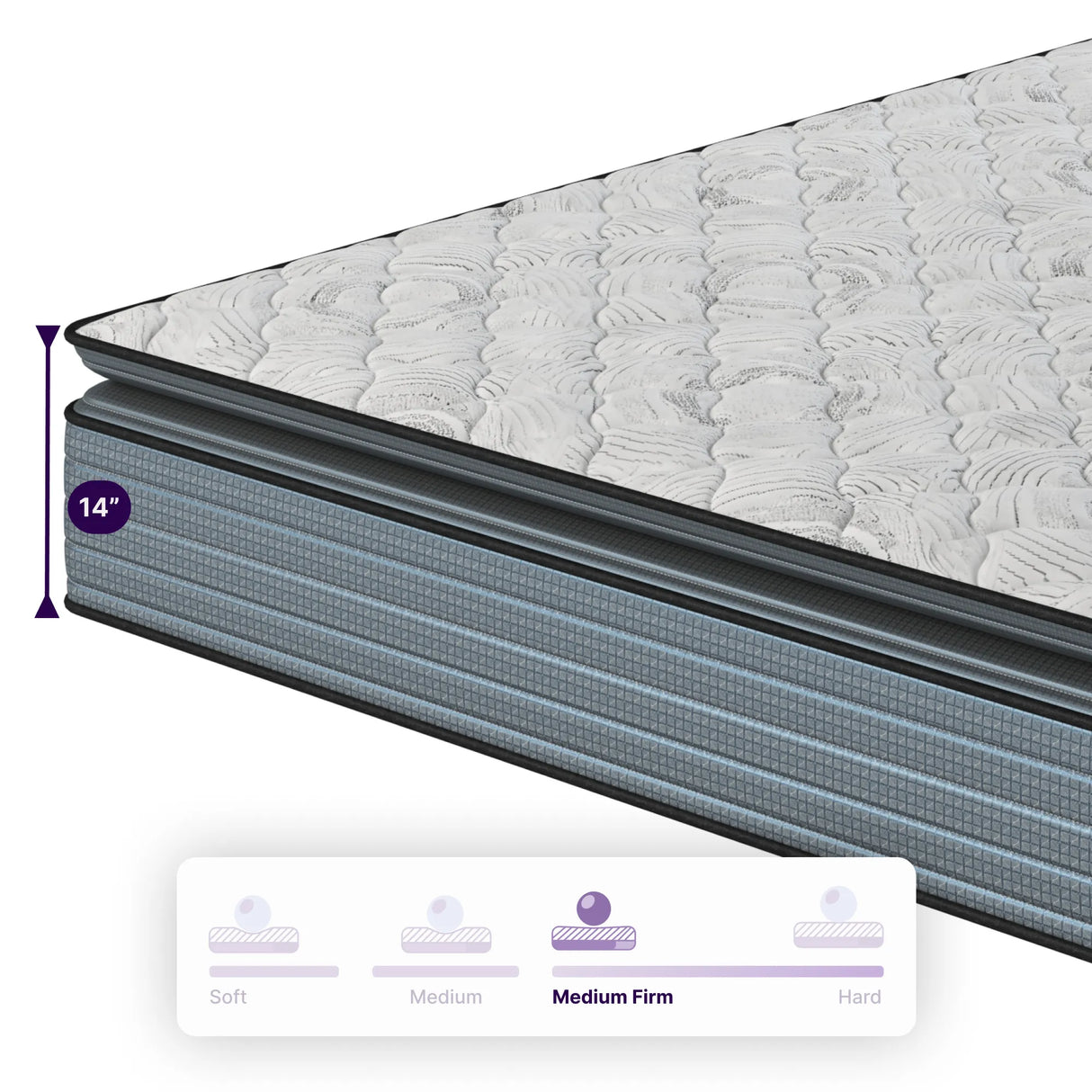 Isabella 14 Inches Hybrid Pillow Top Mattress by NapQueen at Eve Furniture