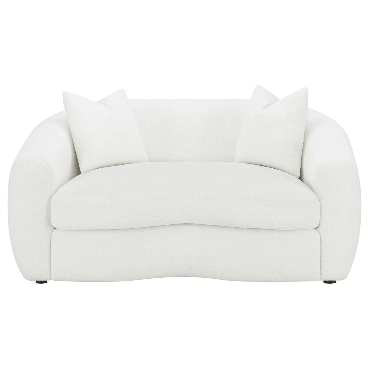 Isabella 2-piece Faux Sheepskin Upholstered Sofa Set Natural by Coaster at Eve Furniture