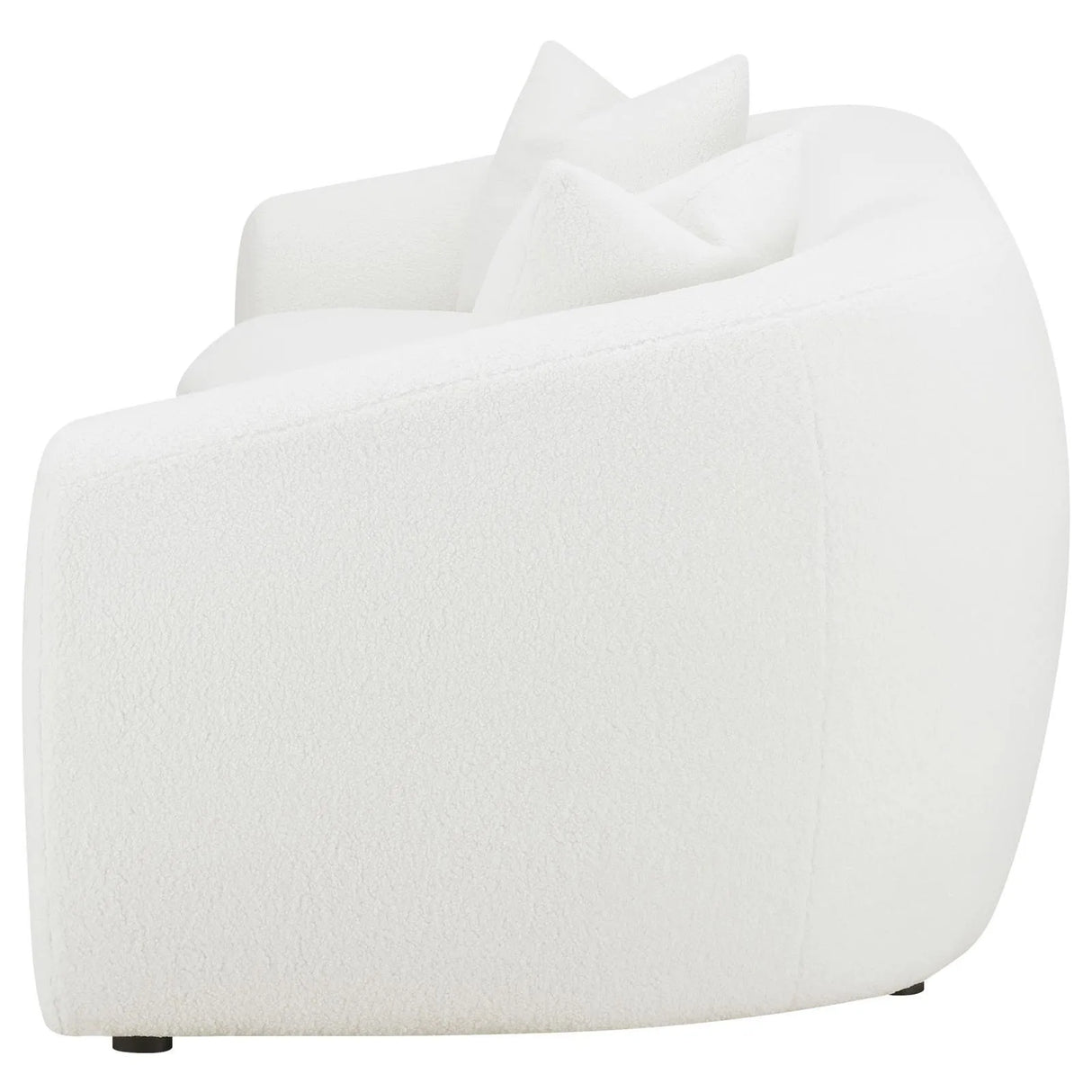 Isabella Faux Sheepskin Upholstered Sofa Natural by Coaster at Eve Furniture