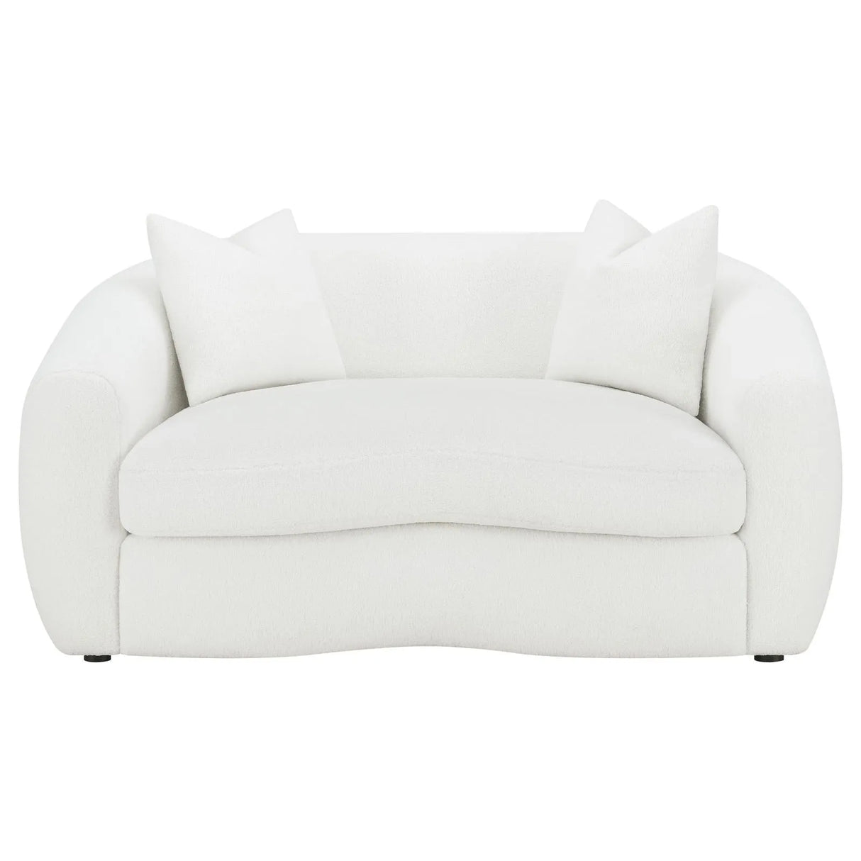Isabella White Sheepskin Upholstered Tight Back Living Room Set by Coaster at Eve Furniture
