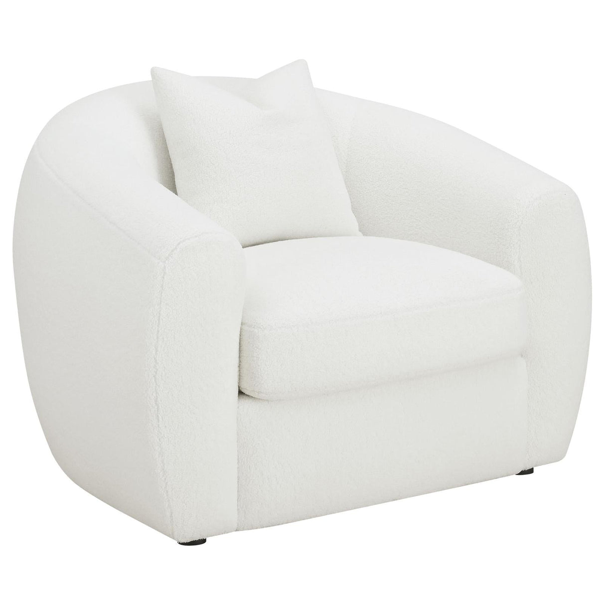 Isabella White Sheepskin Upholstered Tight Back Living Room Set by Coaster at Eve Furniture