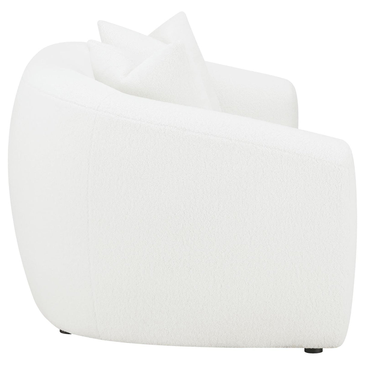 Isabella White Upholstered Tight Back Loveseat by Coaster at Eve Furniture
