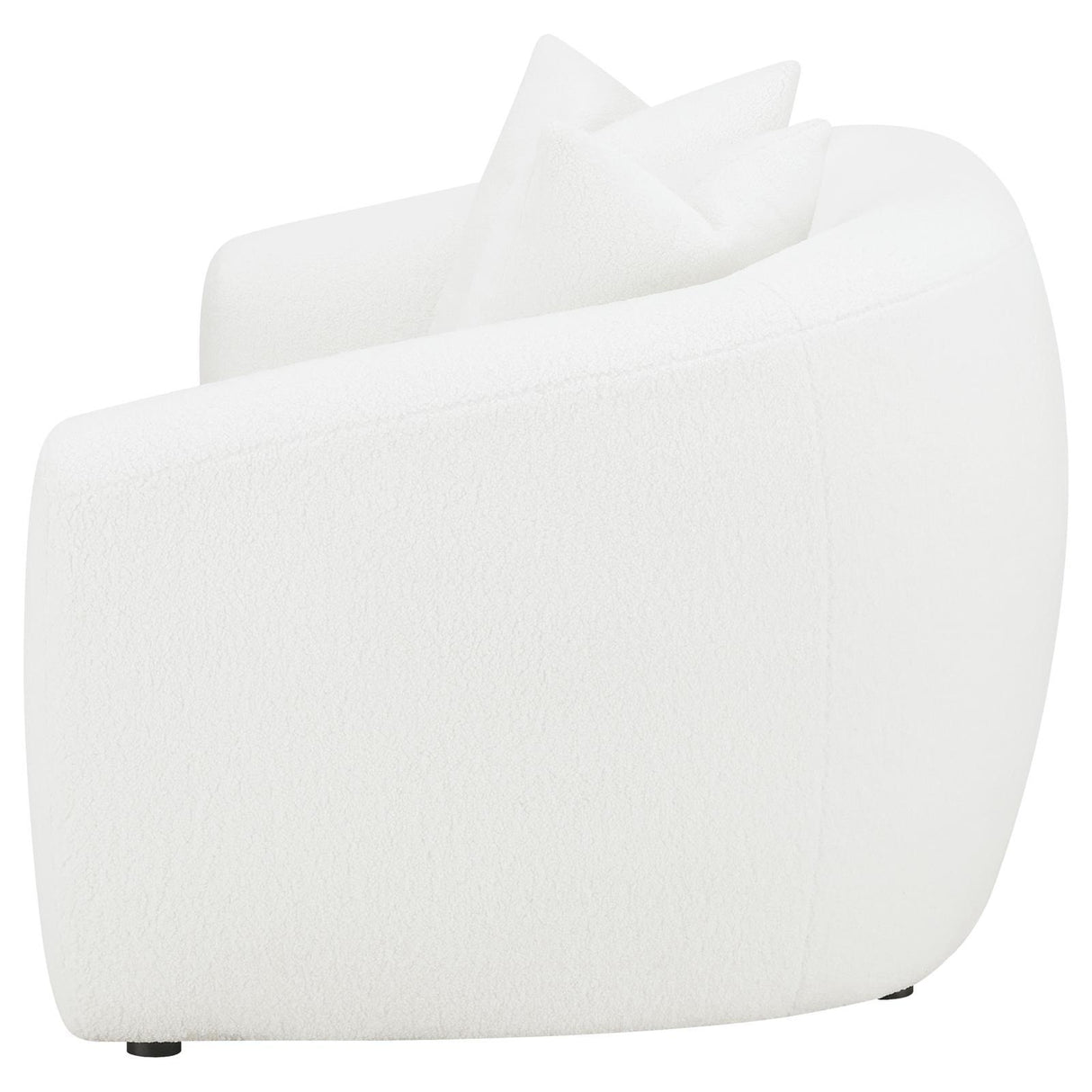 Isabella White Upholstered Tight Back Loveseat by Coaster at Eve Furniture