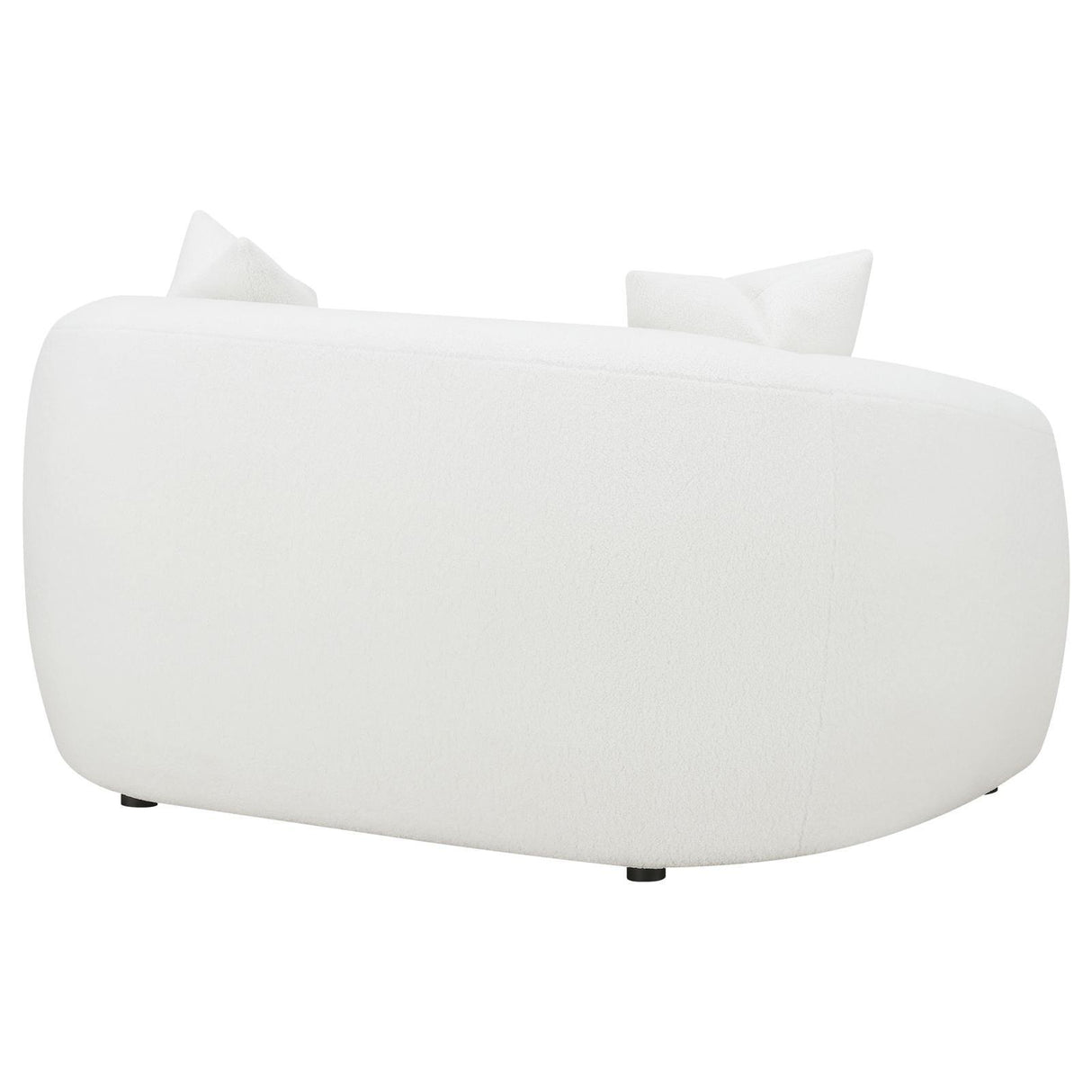 Isabella White Upholstered Tight Back Loveseat by Coaster at Eve Furniture