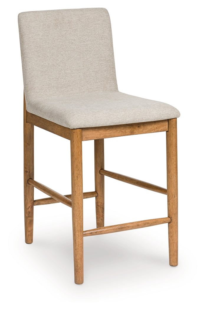 Isanti Light Brown Counter Height Barstool (Set of 2), Set of 2 by Ashley at Eve Furniture