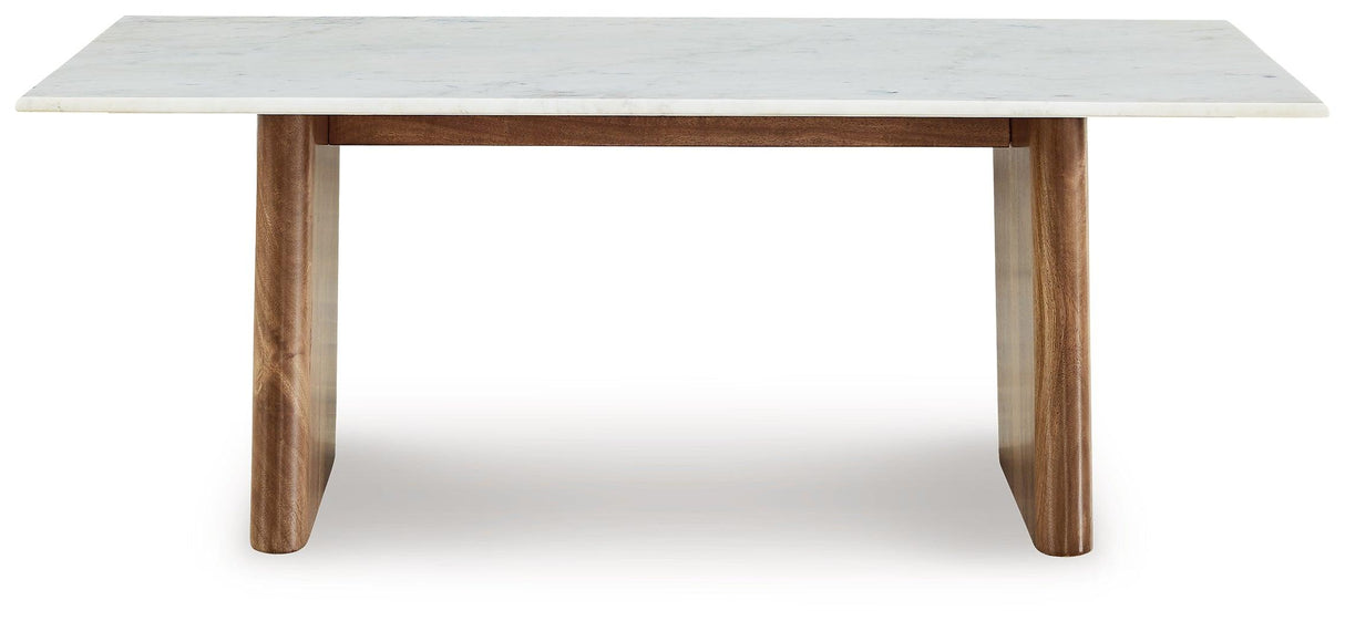 Isanti Light Brown/White Coffee Table by Ashley at Eve Furniture